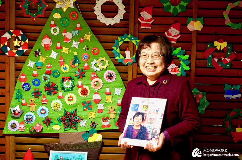 まちのえき岡菊苑 クリスマス折り紙作品展